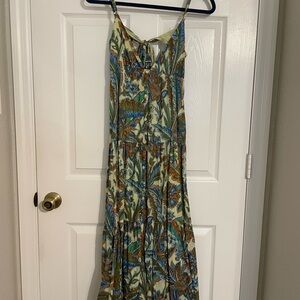 House of Harlow 1960 Floral Maxi Dress in Blue and Green